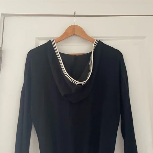 Anthropologie Daily Practice Ruched Knit Hooded Mini Dress Long Sleeves - Picture 9 of 10